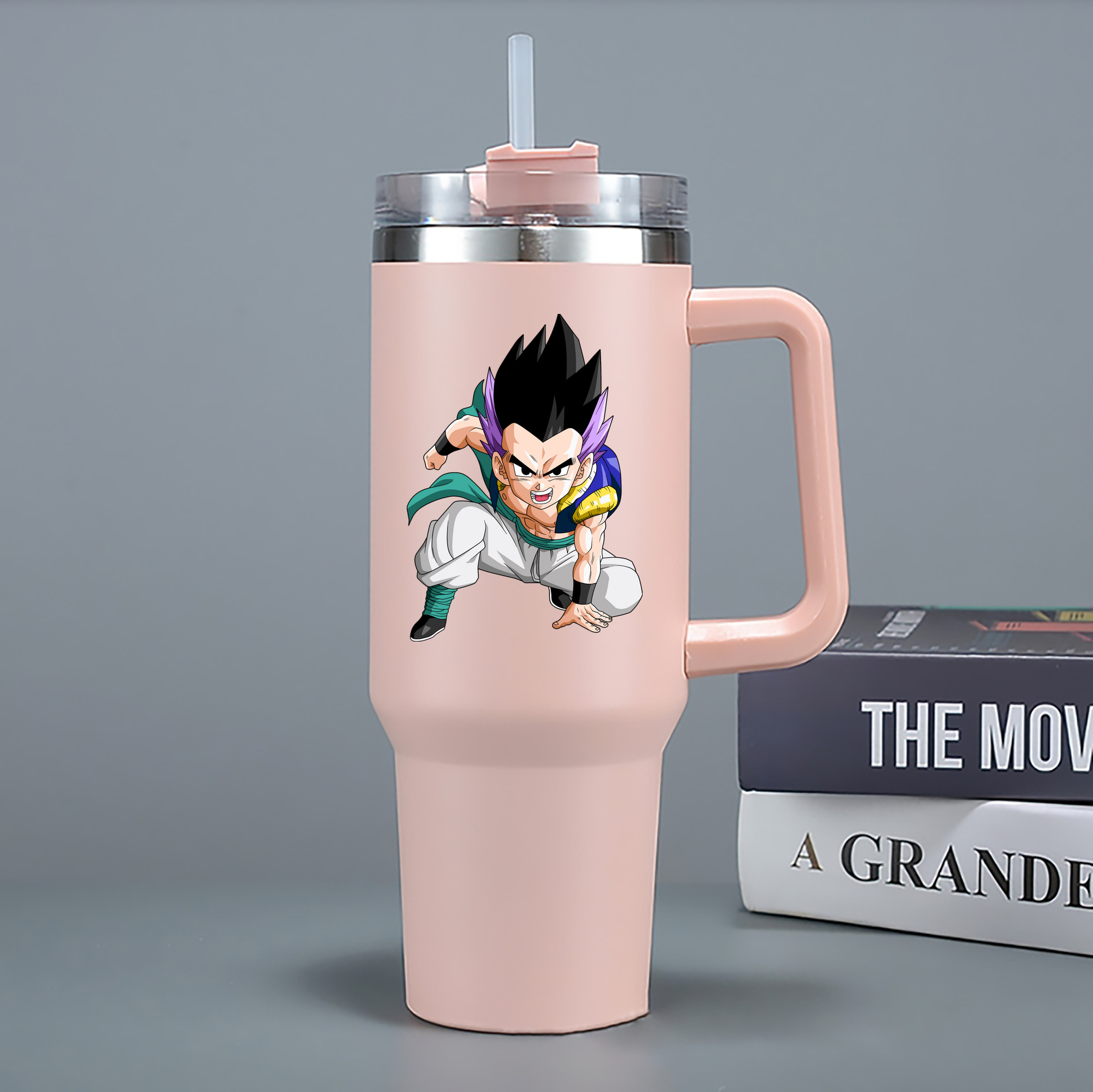 （画像用） ドラゴンボール 孫 悟飯（そんごはん）DRAGON BALL Son Gohan 1200mL車用タンブラー - クリスタルステッカー（プラスチックストロー付き）